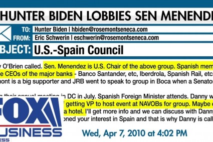 ‘DISTURBING’: Emails show link between Hunter Biden and top NJ Democrat
